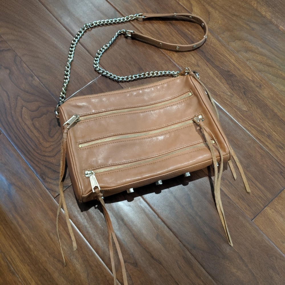 Rebecca Minkoff Cognac 3-Zip Rocker